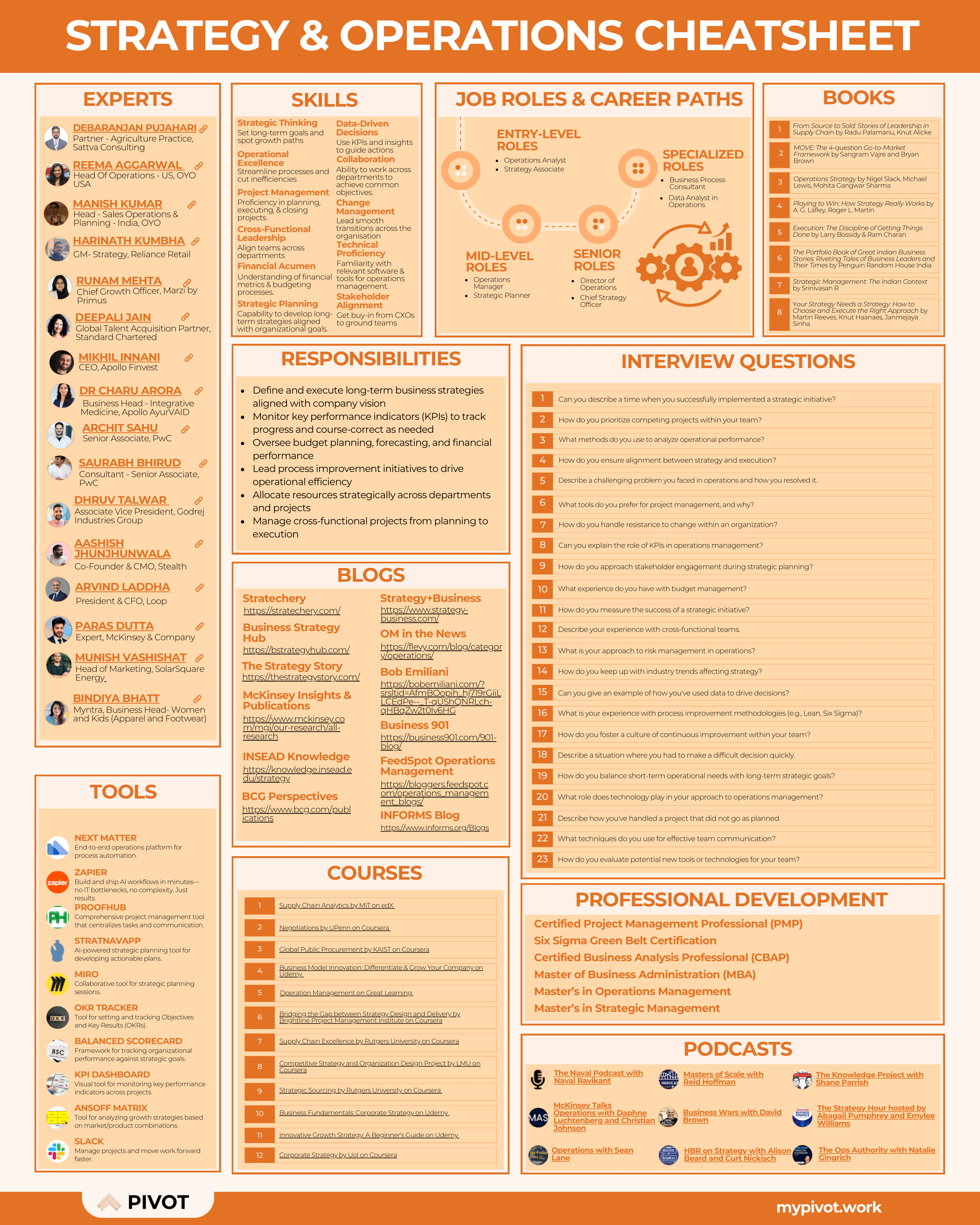 Strategy and operations Cheat Sheet resume template preview - cheat-sheets professional template